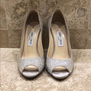 Jimmy Choo Taliah suede with cristal pave